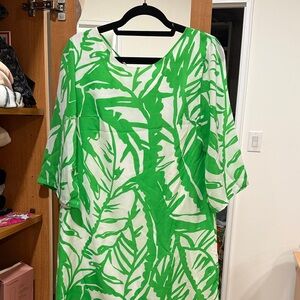 Lilly Pulitzer Green Leaf Long Sleeve Dress